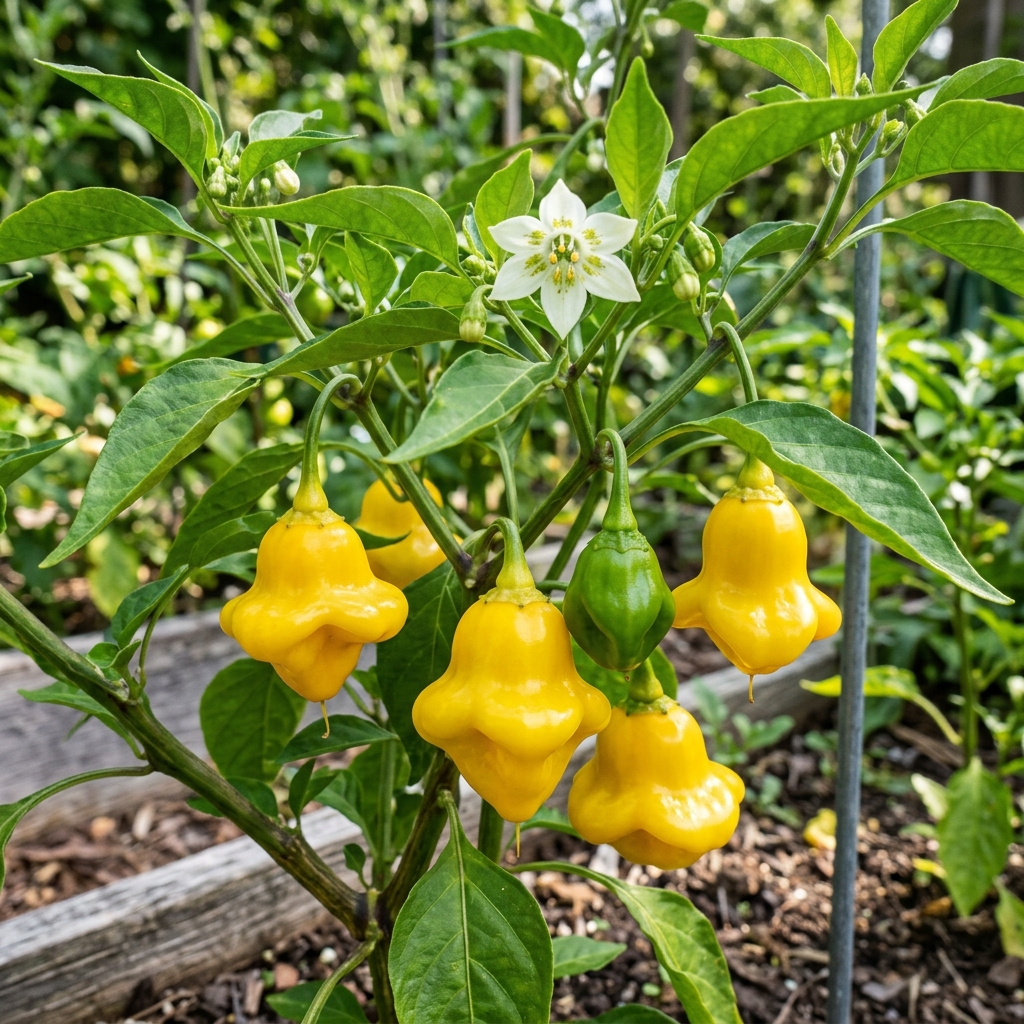 Aji Fantasy chili pepper on the plant