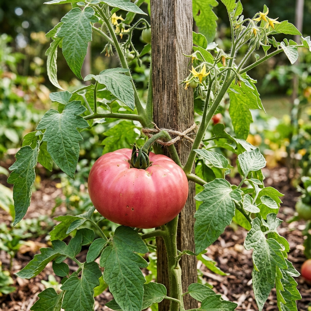 Brandywine tomato on the plant