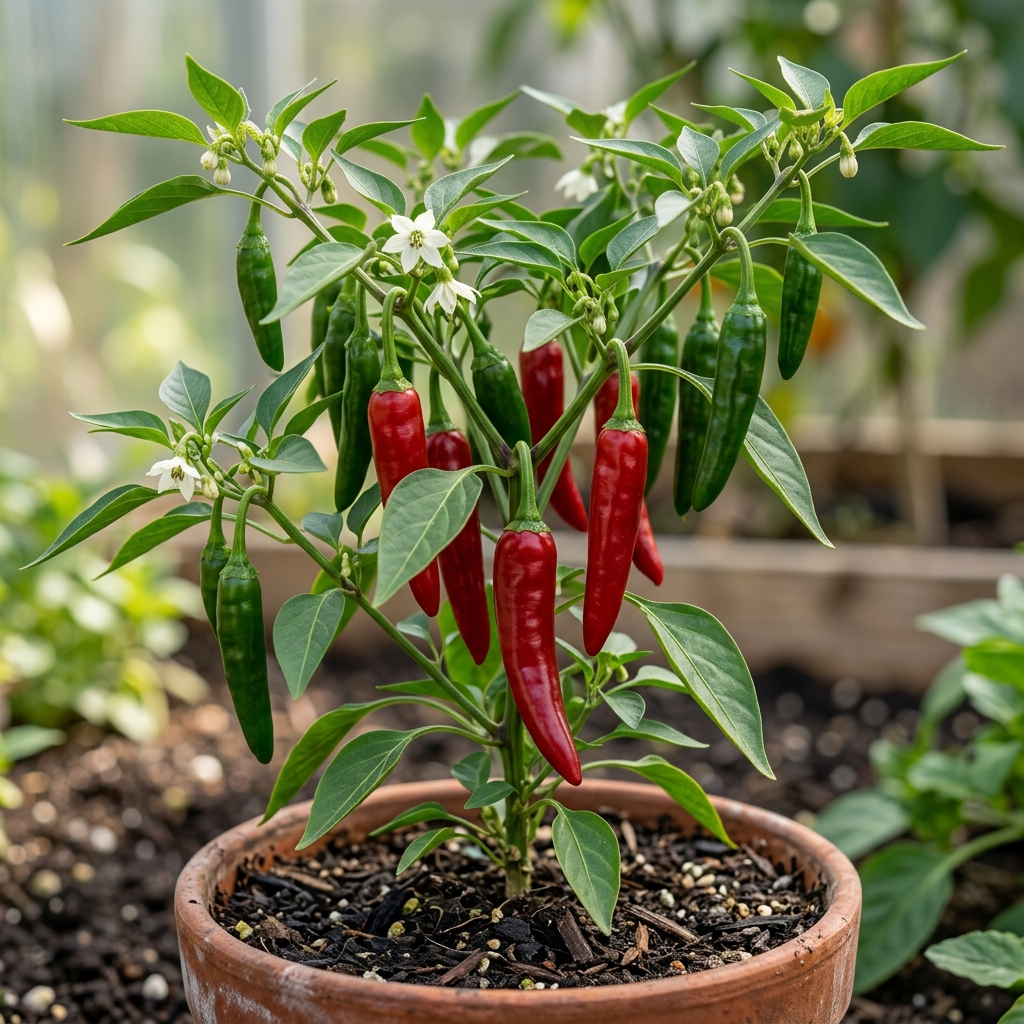 Cheongyang Chili Pepper chili pepper on the plant