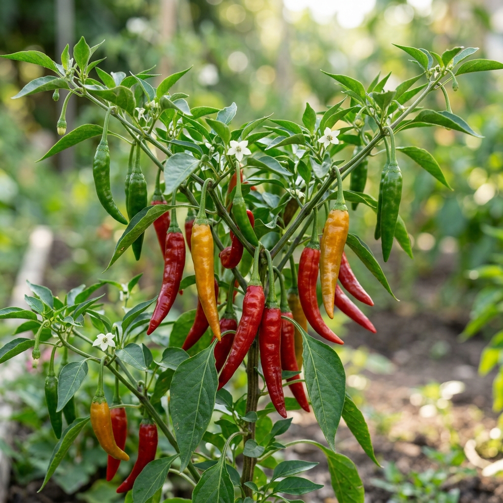 Costeño Pepper chili pepper on the plant