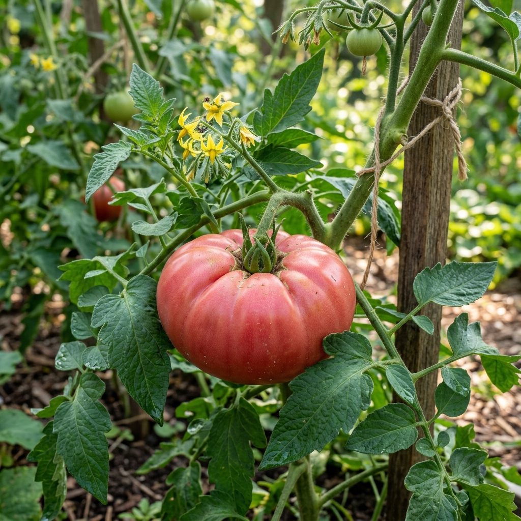 German Johnson tomato on the plant