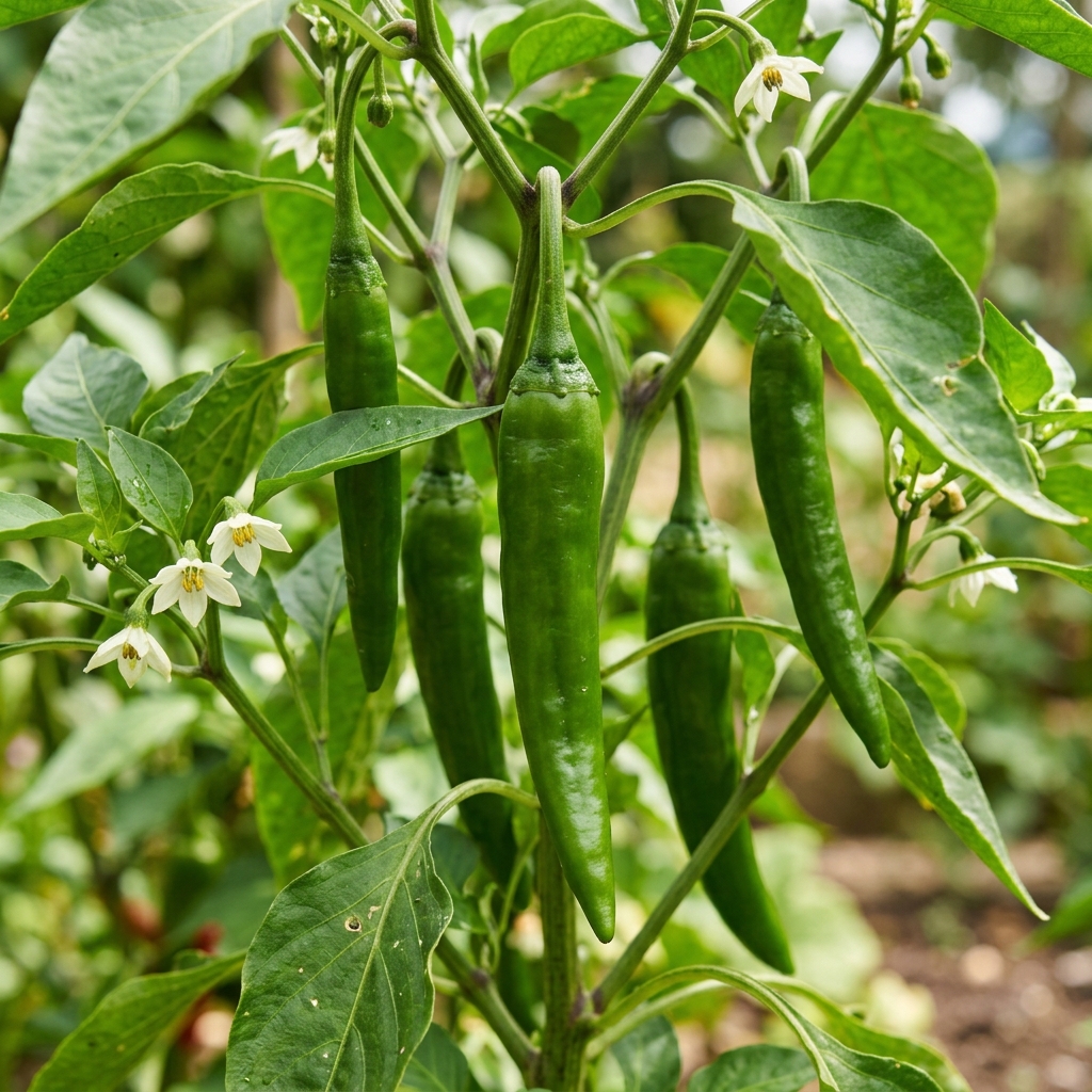 Gernika Pepper chili pepper on the plant