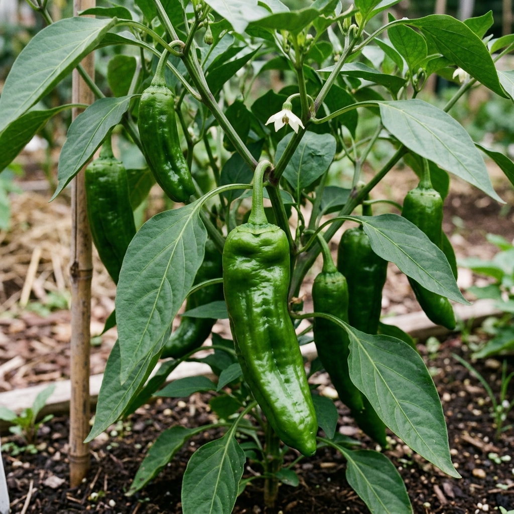 Manganji Pepper chili pepper on the plant