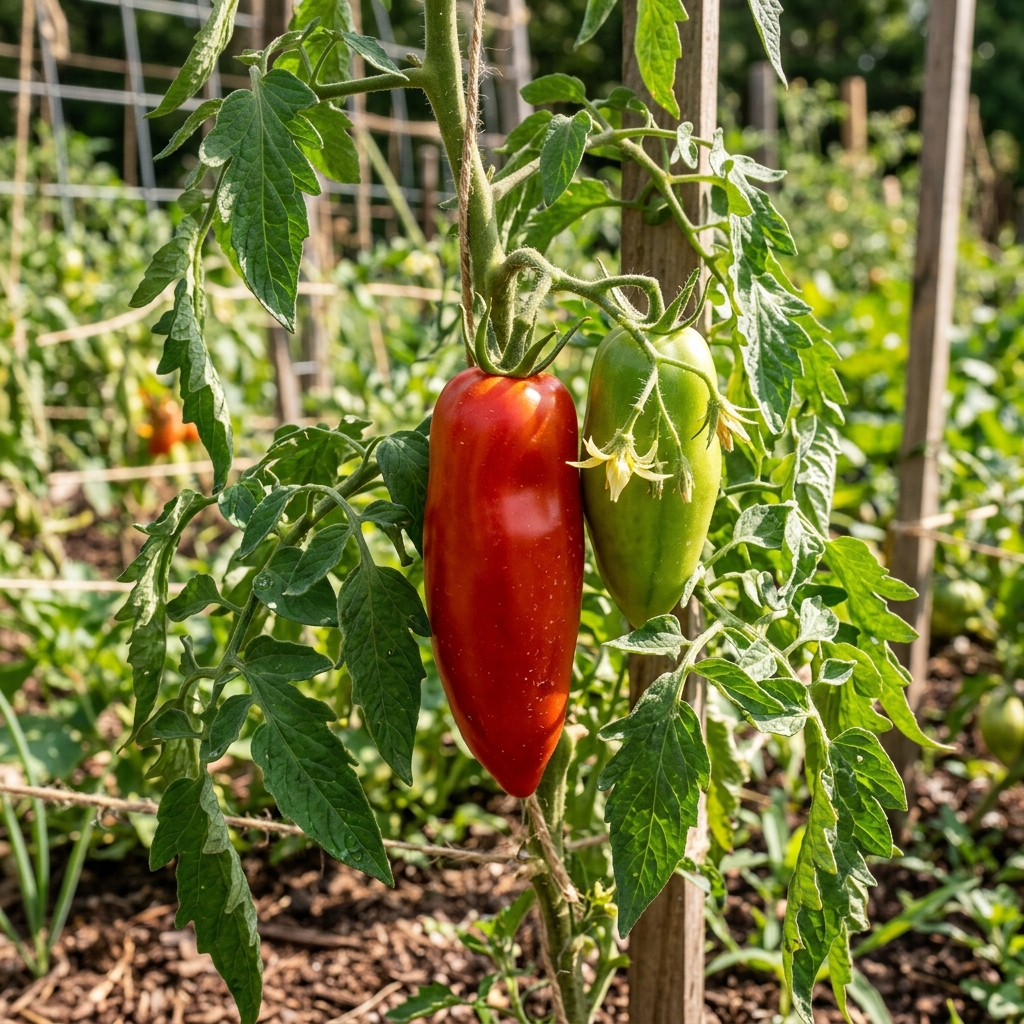 Opalka tomato on the plant