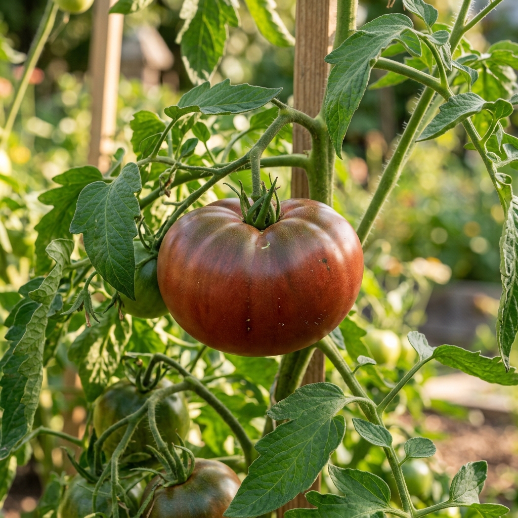 Paul Robeson tomato on the plant