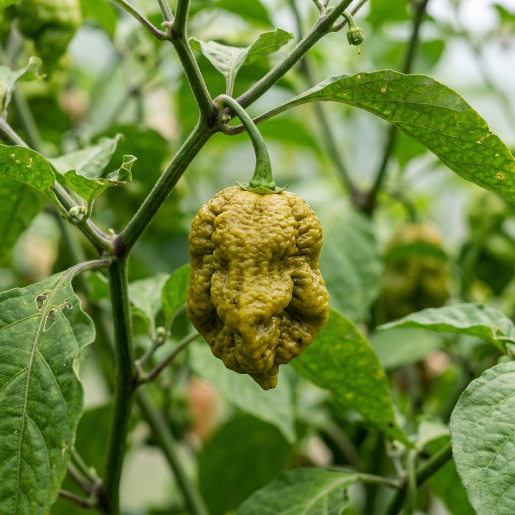 Pepper X chili pepper on the plant