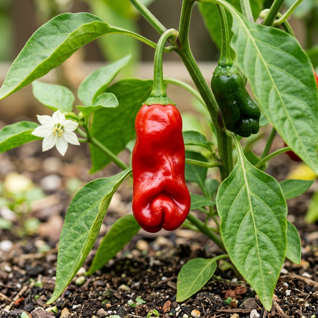 Peter Pepper chili pepper on the plant
