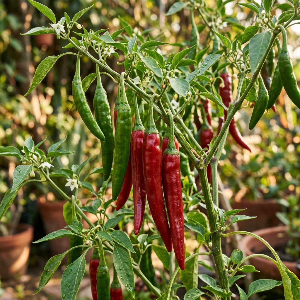 Puya Pepper chili pepper on the plant