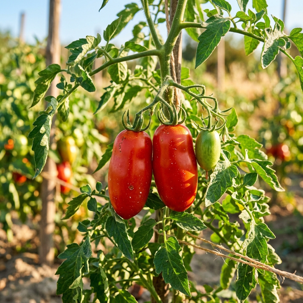 San Marzano tomato on the plant