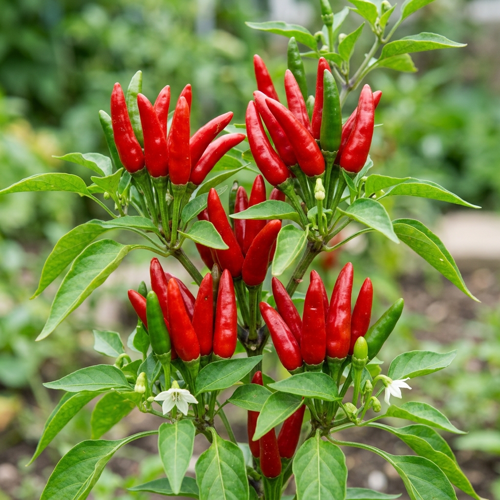 Takanotsume Pepper chili pepper on the plant