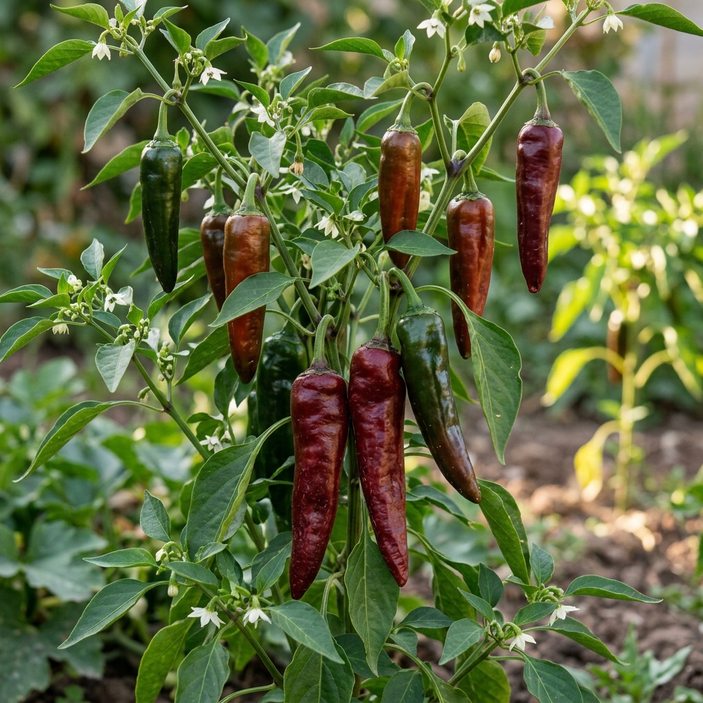 Urfa Biber chili pepper on the plant