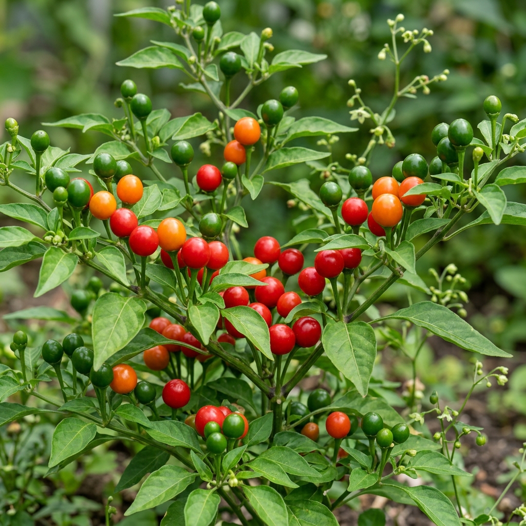 Wiri Wiri Pepper chili pepper on the plant