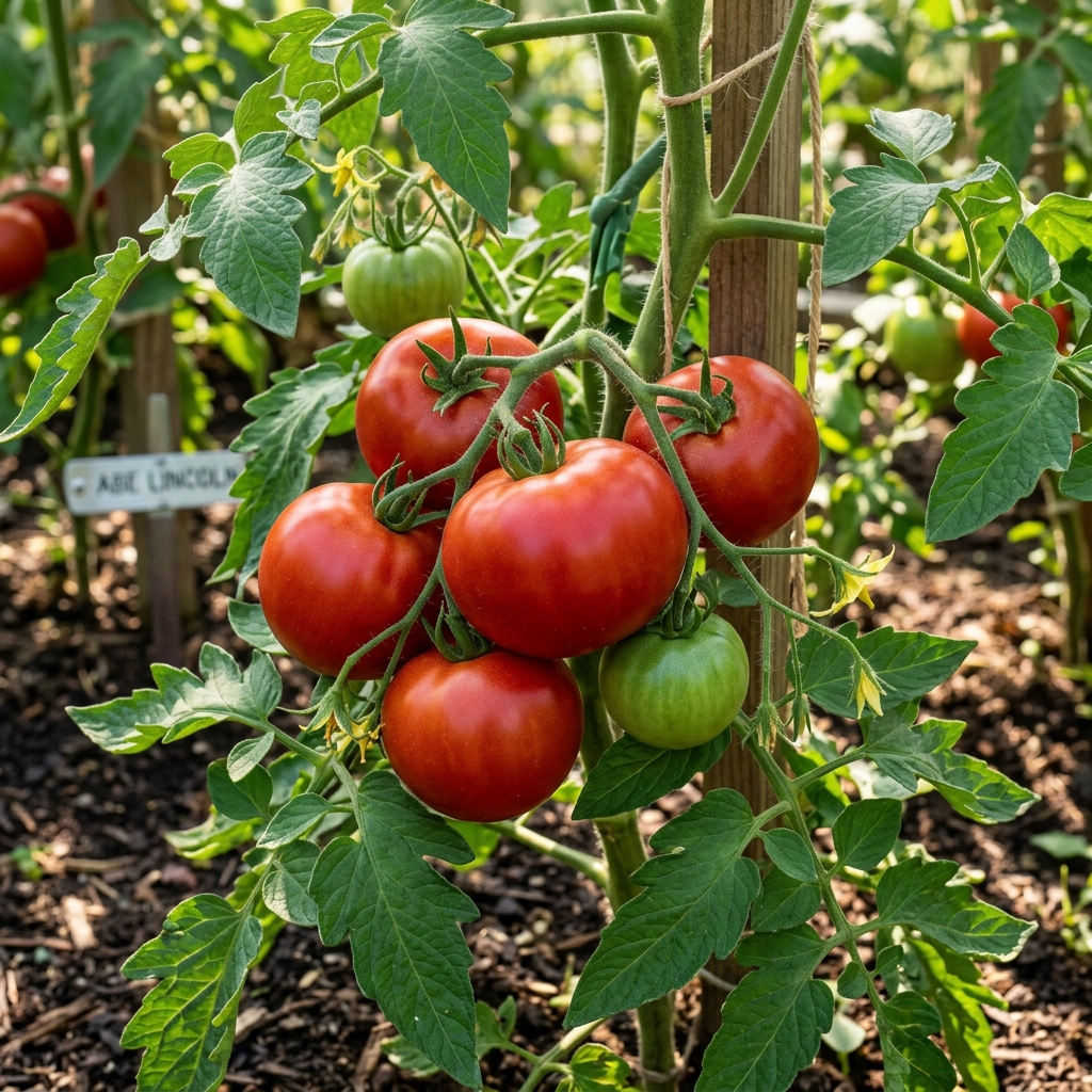 Abe Lincoln tomato on the plant