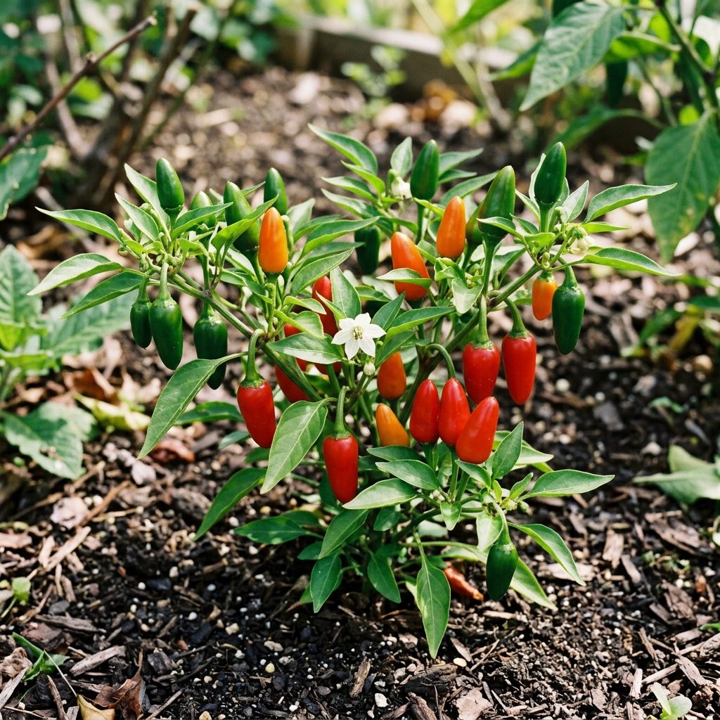 Comapeño Pepper chili pepper on the plant