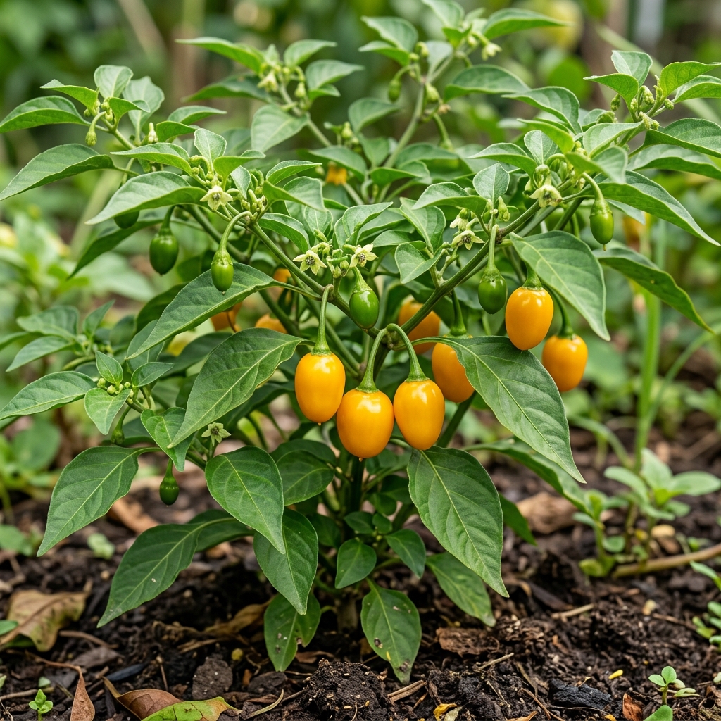 Cumari do Pará Pepper chili pepper on the plant