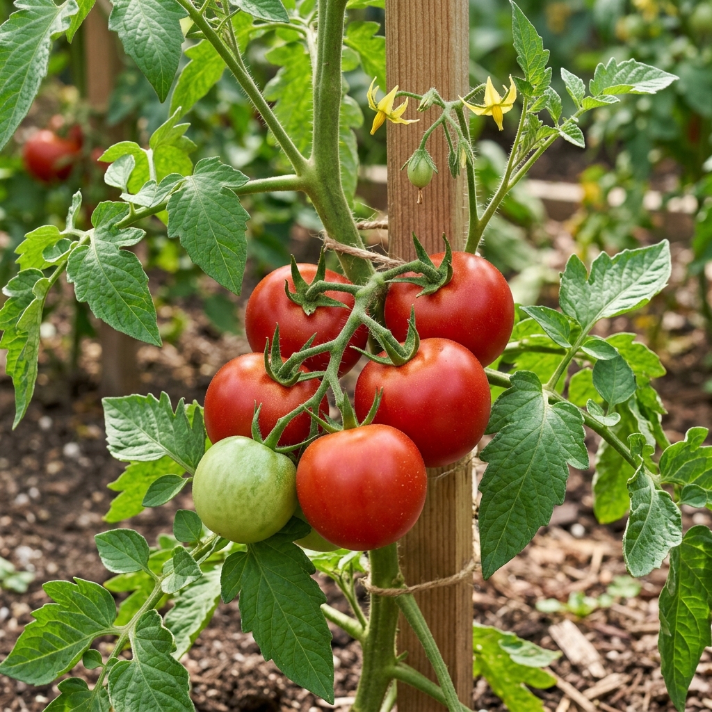 Marglobe tomato on the plant