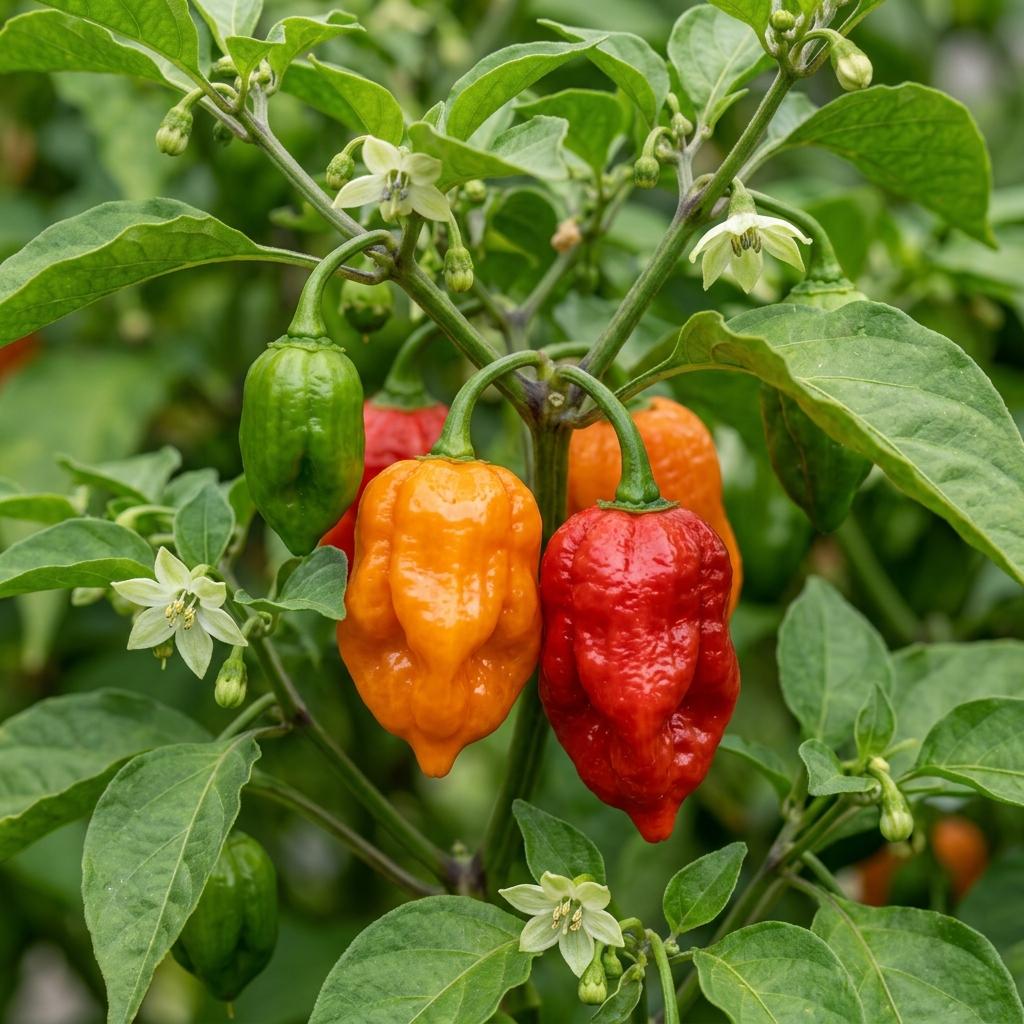 NuMex Suave Pepper chili pepper on the plant